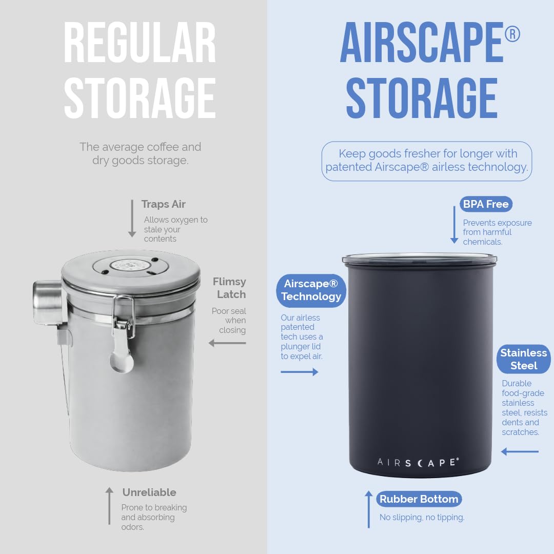 Planetary Design Airscape Airless Coffee Storage | 500g | Brushed Copper