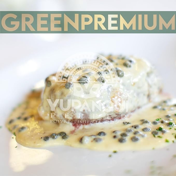 Green Peppercorns Whole -Genuine YUPANQUI Green Peppercorn Whole - Organic green pepper corns for grinder Organic Peppercorns for Grinder Refill 4oz - Gourmet pepper corns whole