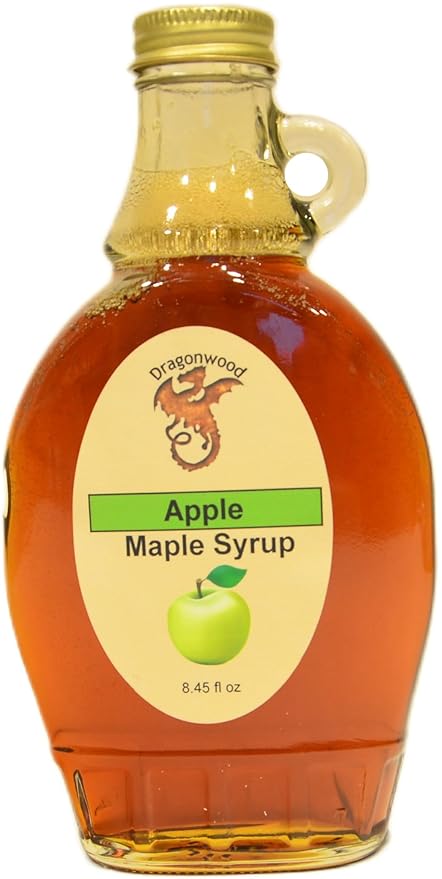 Apple Maple Syrup - For Pancakes and Waffles ??Made With Pure Maple Syrup And Natural Flavor - By Dragonwood (8 fl oz)