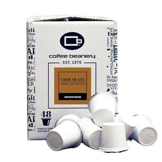 Chocolate Peanut Butter Cup Coffee Pods by Coffee Beanery | 192ct Bulk Flavored Coffee Pods Medium Roast Coffee