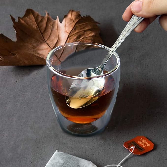 Teaspoons Stainless Steel 18/0 Tea Spoons 6 Pcs, 6.29 Inches For Home, Kitchen Restaurant, Slilver