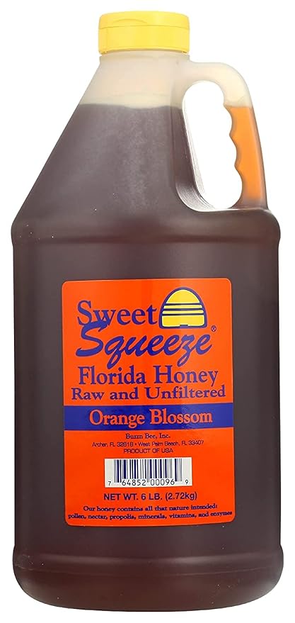 Buzzn Bee Raw Florida Honey - Unpasteurized and Unfiltered (Orange Blossom, 6 Pound (Pack of 1))