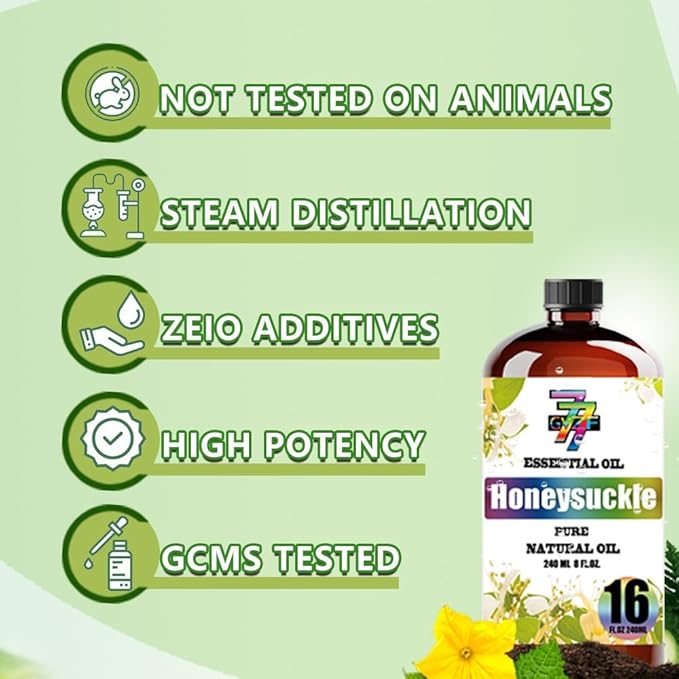 Honeysuckle Essential Oil (16 oz / 480 ml) ??Honeysuckle Oils for diffusers, humidifiers, Home Baths, Cleaning Products, Yoga, DIY Soaps and DIY Scented Candles
