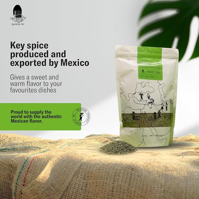 Quintal MX Mexican Natural Oregano Leaves (16 Oz) - Dried Oregano leaves for Mexican Cuisine & Spices - Mexican Seasoning Oregano Dried Leaves - Fresh and Fragrant - Rich Flavored for Mexican Recipe