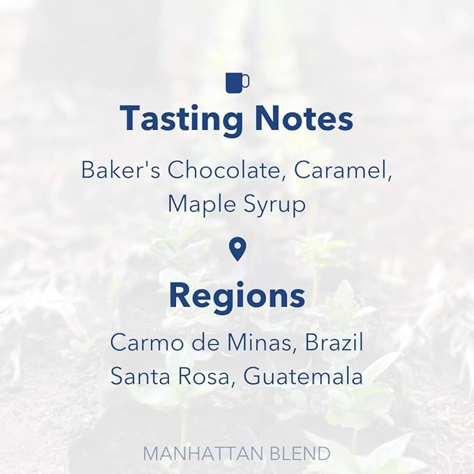 PARTNERS COFFEE ROASTERS - Whole Bean Coffee (Manhattan - Dark Roast) 12oz - Rich, Deep, & Flavorful Omniroast - Baker's Chocolate, Caramel, Maple Syrup - Coffee Beans - Roasted in New York City
