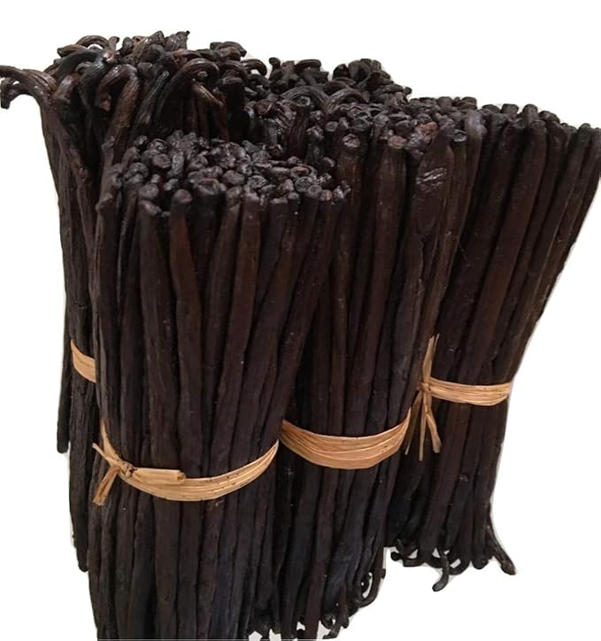 1oz. Madagascar Organic Vanilla Beans Gourmet Grade A. Certified USDA Organic 6"-7.5" by FITNCLEAN VANILLA for Cooking, Brewing, Extract Fresh Bourbon NON-GMO Whole Pods
