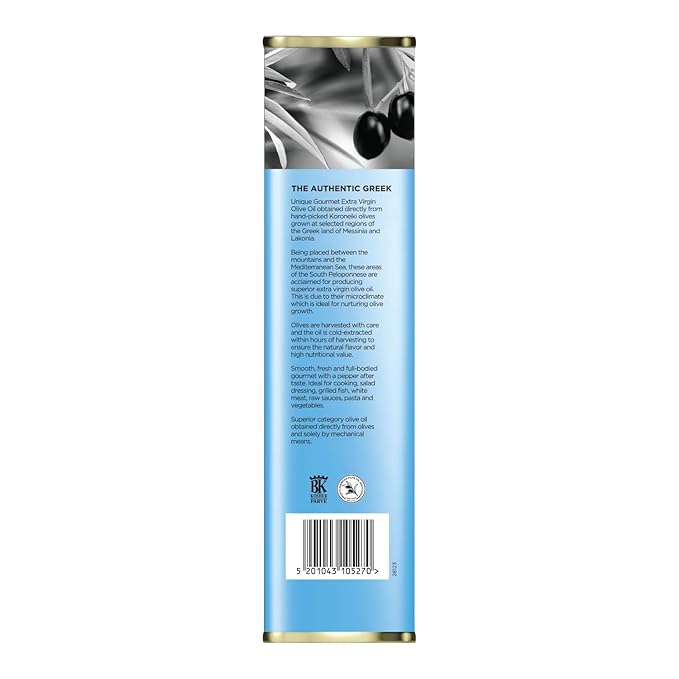 ILIADA Greek Extra Virgin Olive Oil 3L | 100% Greek | Monovarietal Koroneiki | Cold-Pressed | High Polyphenol Content | Chef?™s Choice