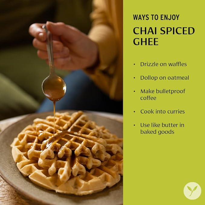 Banyan Botanicals Chai Spiced Ghee ??Cultured Organic Ghee (Clarified Butter) with Cinnamon & Cardamom ??Tasty Oil & Butter Alternative for Cooking & Baking ??5.65 oz ??Non-GMO Gluten Free Vegetarian