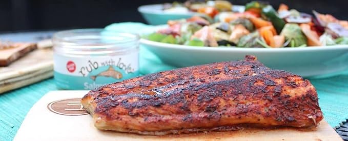 Rub with Love, Everyday Meat Rubs and Seasonings Gift Set (3 Jars) Grilling and BBQ Spices for Salmon, Chicken, and Steak