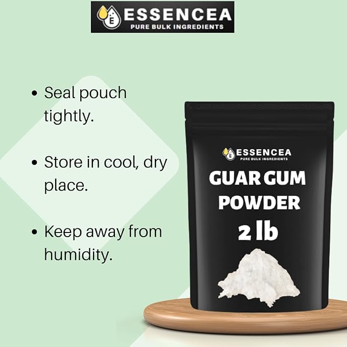 Guar Gum Powder 2lb by Essencea Pure Bulk Ingredients | 100% Guar Gum Beans | Food Grade Gluten Free Non GMO Keto Friendly (32 Ounces)??"<div>