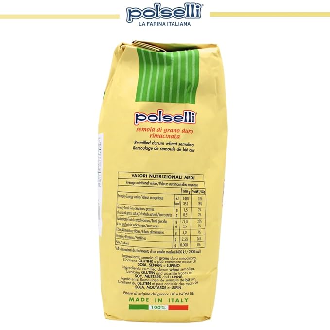 Polselli Bread and Pasta Flour (Semola Flour: 5kg)