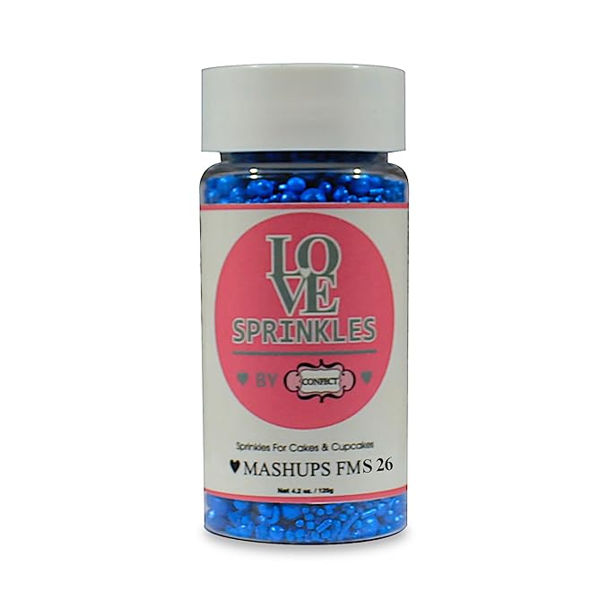 Confect Edible Sky Blue Sprinkles | Mix Pearl & Vermcelli | Edible Sprinkle | Sprinkles for Baking & Cake Decorative | Cookie Sprinkle - Vegan, Gluten-Free, Nut-Free, Soy-Free, Dairy-Free, Palm Oil-Free -4.2 Oz