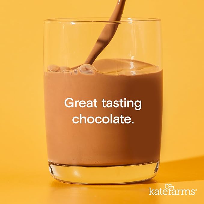 KATE FARMS Organic 1.4 High Calorie Nutrition Shake, Chocolate, 20g Protein, 27 Vitamins and Minerals, Meal Replacement, 11 oz (6 Pack)