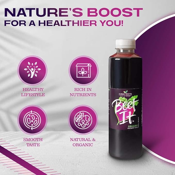 BEET IT Organic Beet Juice, 25.4 Fl.oz (6 Pack) | Non GMO, 100% Natural Organic Juice- Gluten Free, No Added Sugar, Not from Concentrate | Nutrient Packed Vegetable Juice
