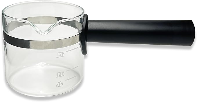 4 Cup Espresso Glass Coffee Pot Replacement-Espresso Accessories Compatible with IMUSA, Hamilton Beach, Mr.Coffee, Breville, UNIVEN Espresso Machine,Black handle