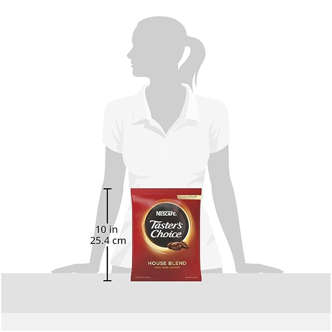 Nescafe Instant Coffee, Taster's Choice Light Roast House Blend, 8 oz Bulk Pouch