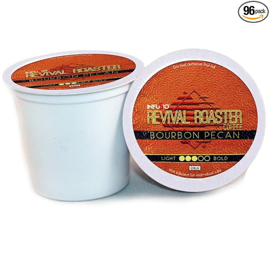 InfuSio Coffee Pods – 96 Count, Bourbon Pecan (Flavored Coffee) Single Serve Coffee Pods for Keurig K Cup® Brewers, Compatible with Keurig 2.0 Brewers