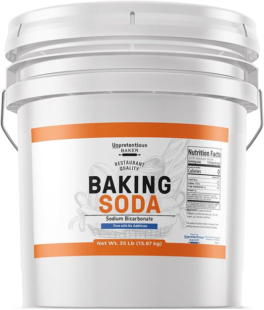 Unpretentious Baker Baking Soda, 35 Pounds, Cooking, Baking, Cleaning & (3.5 Gallon)