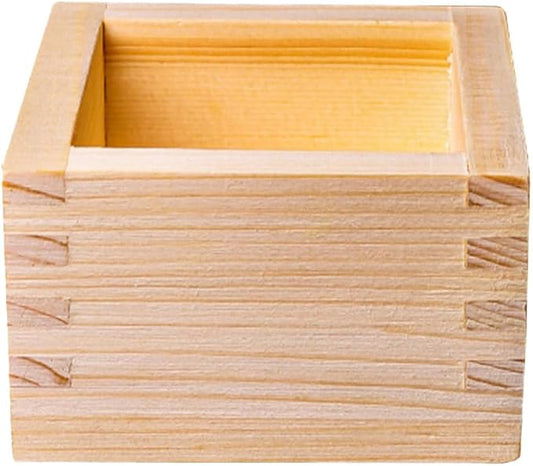 Sake Cup Wooden Box: Japanese Saki Cup Holder Box Square Drinkware Glasses Bottle Container for Storage Serving Sushi Party Accessory