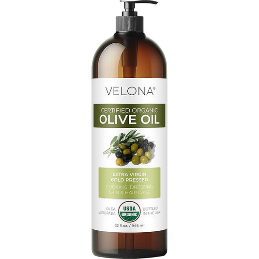 Olive Oil Extra Virgin Organic UNREFINED Cold Pressed VELONA (32oz)