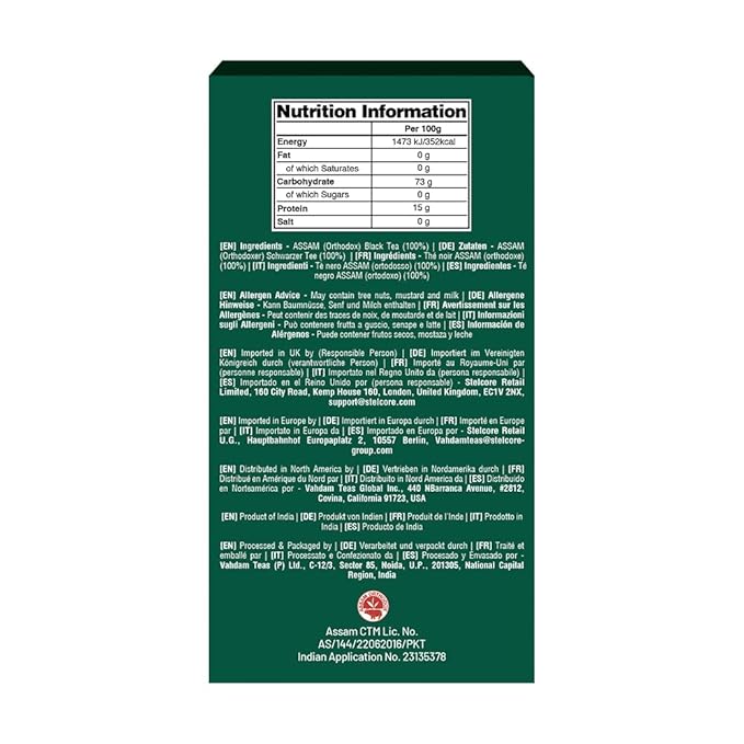 VAHDAM, Assam Black Tea Leaves (340g/12oz) 170+ Servings | High Caffeine, Non GMO, Gluten Free | STRONG, MALTY & RICH | Pure Unblended Single Origin Black Loose Leaf Tea | Vacuum Sealed