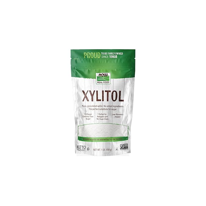 NOW Foods, Xylitol, Pure with No Added Ingredients, Keto-Friendly, Low Glycemic Impact, Low Calorie, 1-Pound (Packaging May Vary)