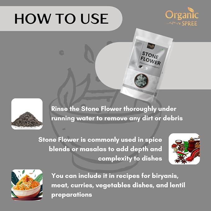 Organic Spree Stone Flower 50g – Dagad Phool (Kalpasi) – Aromatic Culinary Herb for Traditional Cooking