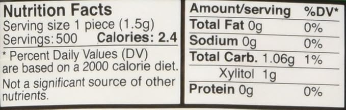 Epic 100% Xylitol Spearmint Chewing Gum - Sugar Free, Aspartame Free Dental Gum - Supports Oral Health & Fresh Breath - 500 Pieces