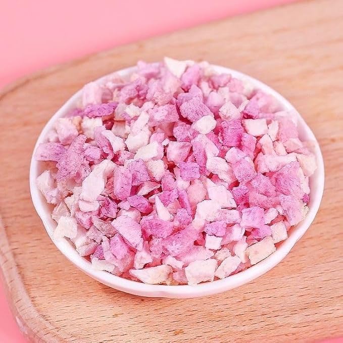 WEIJUEJIYI Freeze-dried diced Peach 100g (3.52oz) Dried Peach, Cake Decoration Ingredients, Vegetarian, No Additives, Dried Fruit