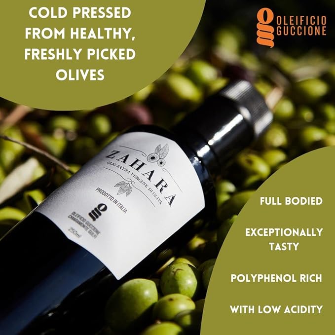 Brava Giulia Gift Box – Sicilian Extra Virgin Olive Oil and Via Farini Aged Balsamic Vinegar of Modena – Imported from Italy – 2 Bottle Set (8.45 fl oz Each)