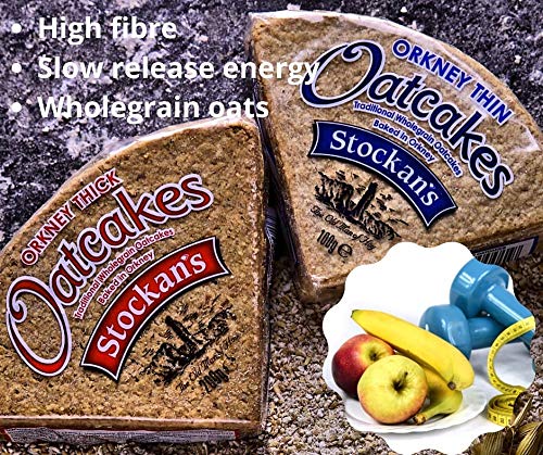 Stockan's Orkney Wholegrain Thin Oatcakes Gifting Tin - Traditional Scottish Savoury Biscuits Imported from Scotland - 3 Gifting Tins (2 Oatcake Packs in Each Tin)