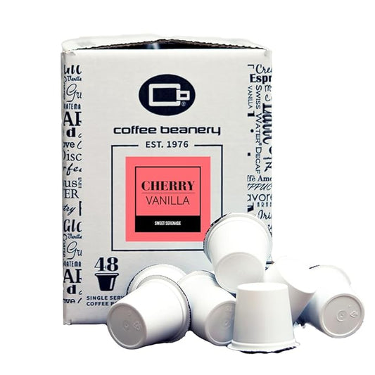 Cherry Vanilla Coffee Pods by Coffee Beanery | 192ct Bulk Flavored Coffee Pods Medium Roast Coffee