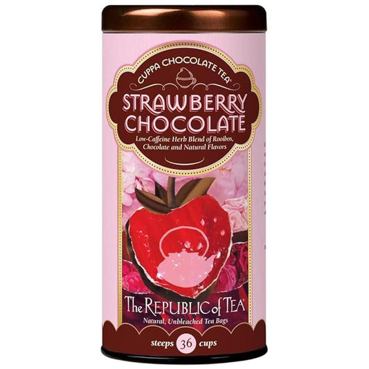 The Republic of Tea ??Strawberry Cuppa Chocolate Tea Bags, Low-Caffeine, 36 Servings