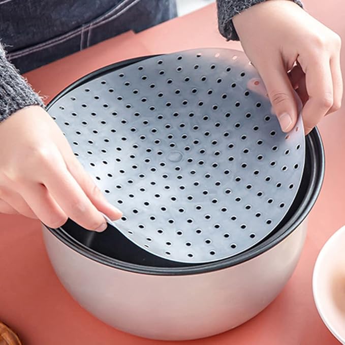 Multipurpose Silicone Liner for Steamer, Air Fryer, Pressure Cooker: Upgraded Reusable Air Fryer Liners, Silicone Baking Mat Steamer Liner, AirFryer Accessory Parchment Paper Replacement 13"