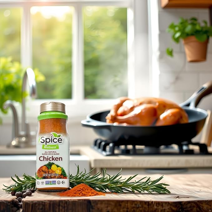 iSpice Blend| Chicken Seasoning | 14.92 oz | Mixed Spice & Seasoning | Bulk Size | Halal | Kosher