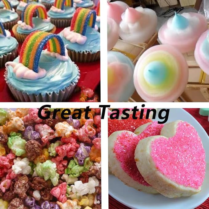 Sentovac 4-Colors Sanding Sugar for Baking Edible Sparkling Sugar Sprinkles Coarse Sugar Crystals for Baking Cake Cookie Cupcake Topper Ice Cream Decoration Supplies竊늁urple Yellow Green Pink竊?"<div>