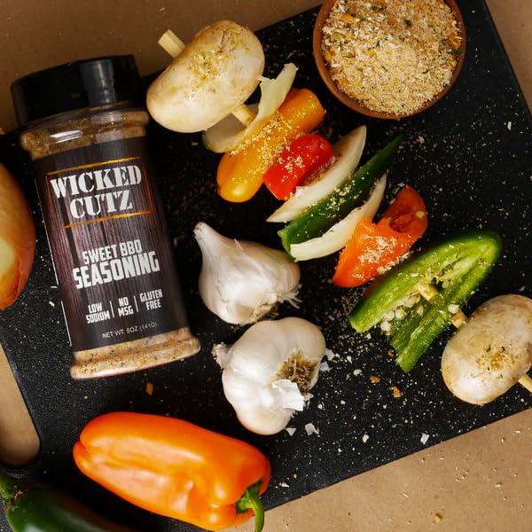 Wicked Cutz Sweet BBQ Grill Seasoning Set, 2 Pack of Grilling Spices, Jerky Seasoning, Low Sodium & Gluten Free Spices & Seasonings