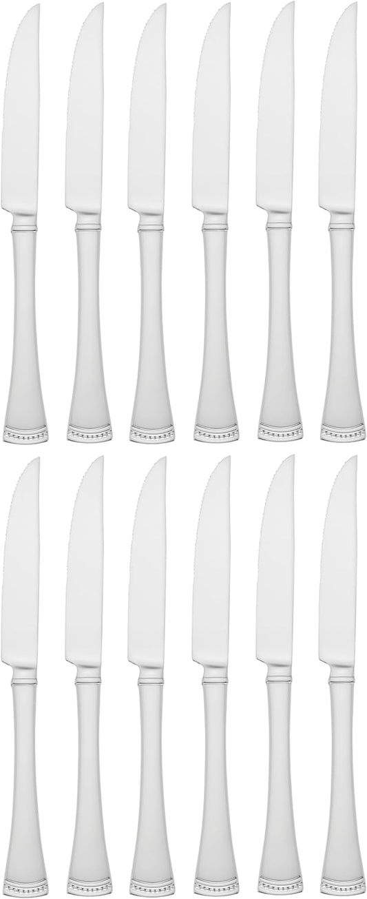 Lenox Portola 12-Piece Steak Knife Set, 3.60 LB, Metallic