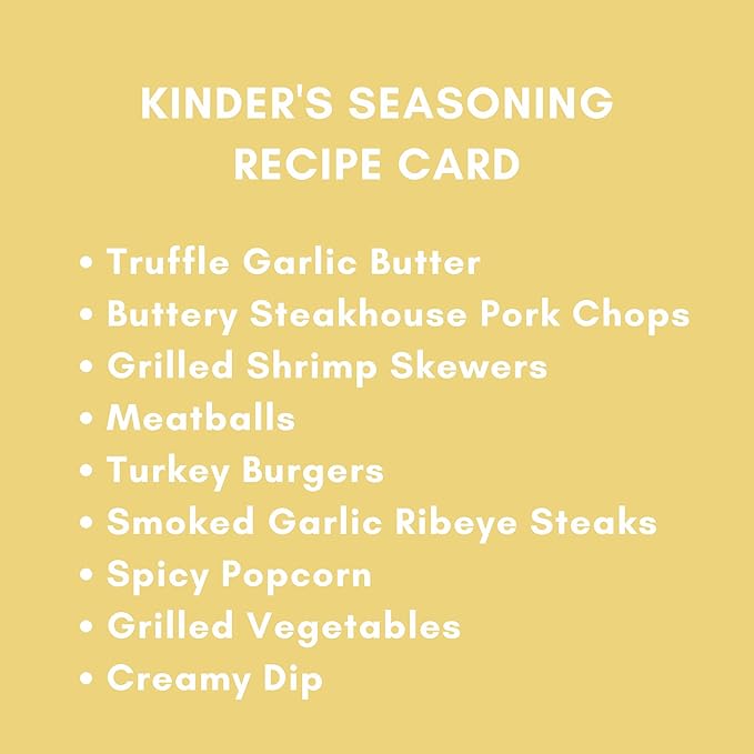 Kinder's Buttery Steakhouse Duo: Two XL 9.5oz Bottles, Exclusive 10-Recipe Card Set + Premium Fridge Decal by FOXTAIL COLLECTIVE ??Flavorful, Gluten-Free Seasoning for Grilling & More. No MSG, Non-GMO.