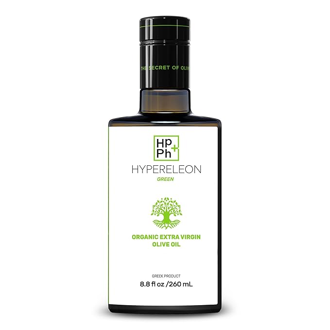 HYPERELEON GREEN | Premium, Organic, Exceptionally High Phenolic, Greek Extra Virgin Olive Oil 100% Pure & Natural | Bio & Unfiltered | 50 Top Global Awards | 260ml (Pack of 3)