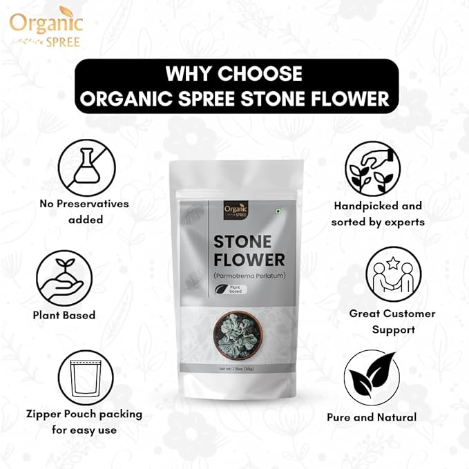 Organic Spree Stone Flower 50g – Dagad Phool (Kalpasi) – Aromatic Culinary Herb for Traditional Cooking