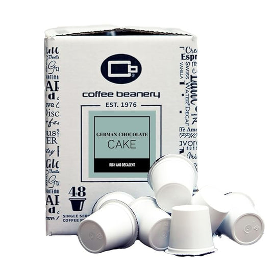 German Chocolate Cake Coffee Pods by Coffee Beanery | 192ct Bulk Flavored Coffee Pods Medium Roast Coffee