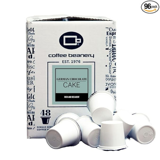 German Chocolate Cake Coffee Pods by Coffee Beanery | 96ct Bulk Flavored Coffee Pods Medium Roast Coffee