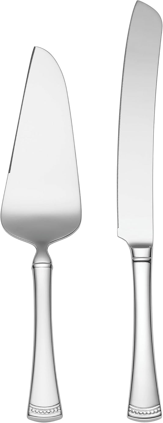 LENOX Portola 2-Piece Dessert Set, 2 Count, Metallic