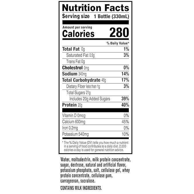 Gatorade Recover Protein Shake, Vanilla, 20g Protein, 11.6 fl oz Plastic Bottle, Pack of 12