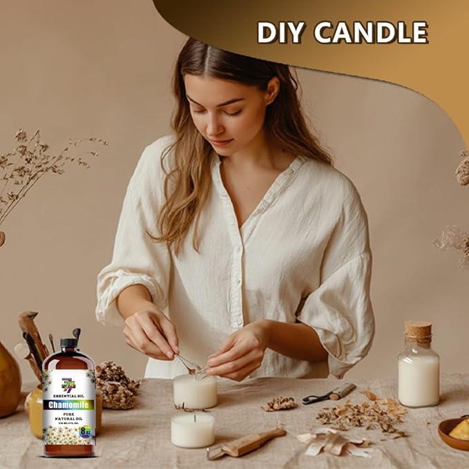 Chamomile Essential Oil (8 oz / 240 ml) ??Chamomile Oils for diffusers, humidifiers, Home Baths, Cleaning Products, Yoga, DIY Soaps and DIY Scented Candles