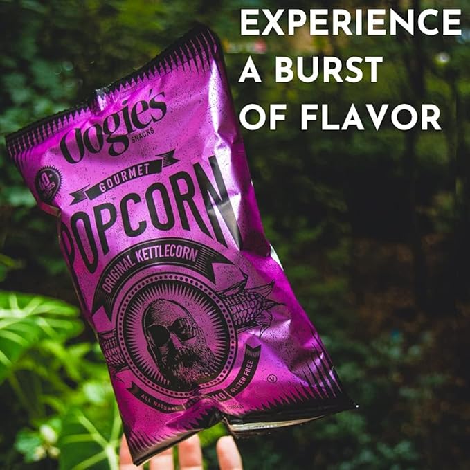 Oogie's Gourmet Popcorn | 20 Pack | Original Kettlecorn Flavor | Gluten Free Popcorn Snacks | 1oz Individual Bags