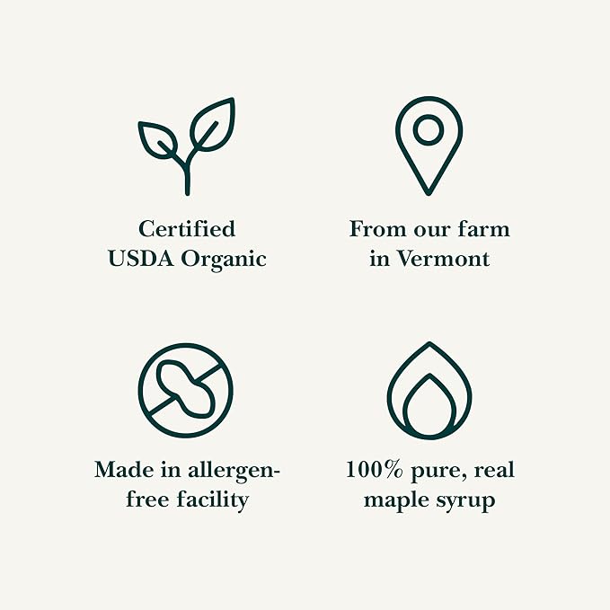 Vermont Maple Syrup - 64 oz Grade A, Amber Rich Organic Maple Syrup - 100% Pure and Authentic Maple Syrup for Pancakes, Waffles and More - Nut free, Gluten Free, Vegan, Paleo