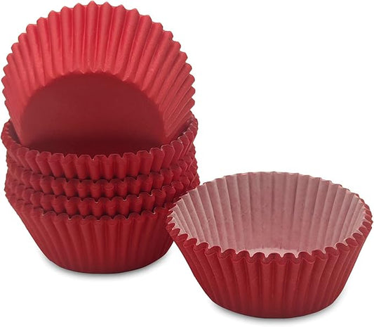 Standard Baking Cups, Classic Red Greaseproof Festive Cupcake Liners, 150-Count