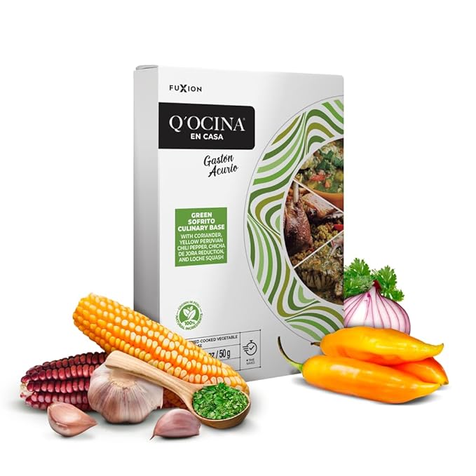 Green Sofrito Base by Gastón Acurio for Latinoamerican Recipes, Gluten Free Taco Seasoning, Culantro, Loche Squash and Ají Amarillo, No Preservatives, No Artificial Flavors, Q?™ocina en Casa, 1.79 oz
